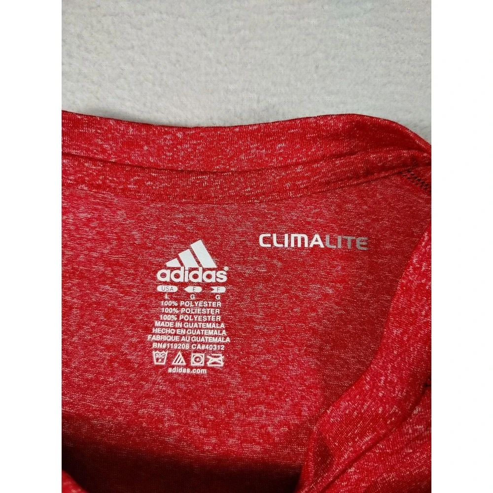 Arkansas State Rugby Shirt Mens Large Red College Rugby Adidas Climalite Tee